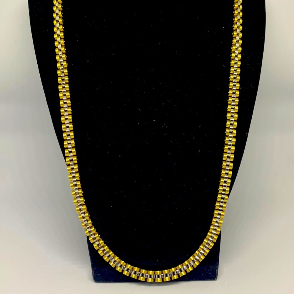 Men’s Rolex design necklace 14k gold 24”